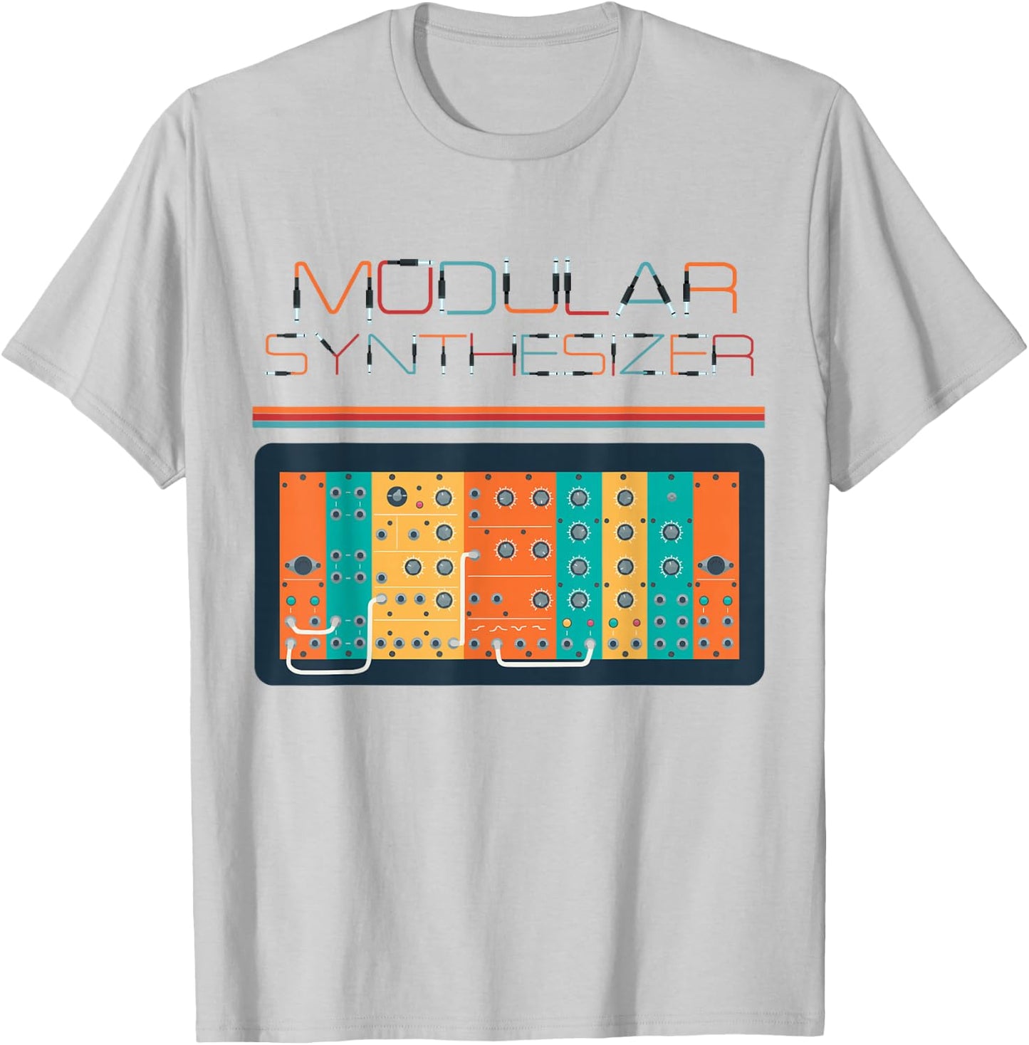 Modular Synthesizer T Shirt | 80s Analog Synth Synthesizer T-Shirt - T-Shirt | Ash