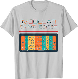 Modular Synthesizer T Shirt | 80s Analog Synth Synthesizer T-Shirt - T-Shirt | Ash