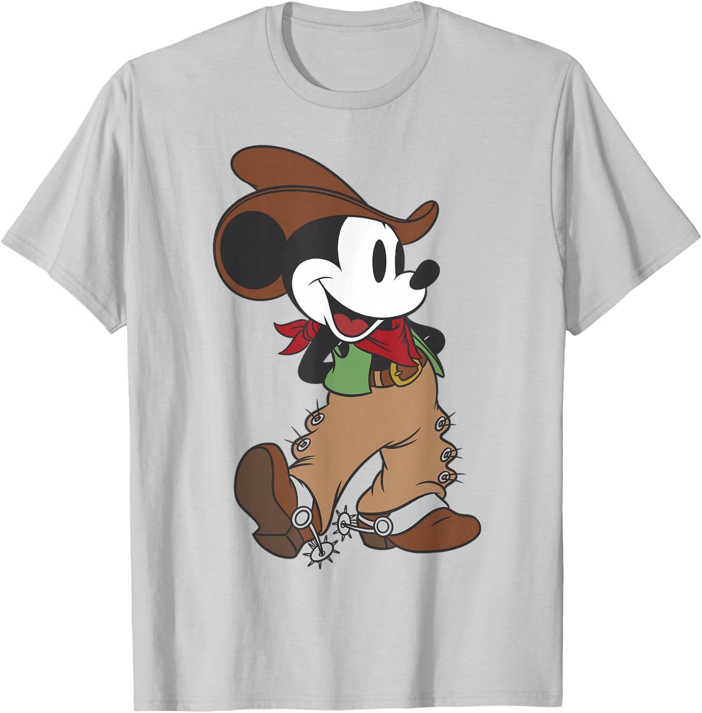 Disney Mickey Mouse Cowboy Outfit Small T-Shirt - T-Shirt | Ash