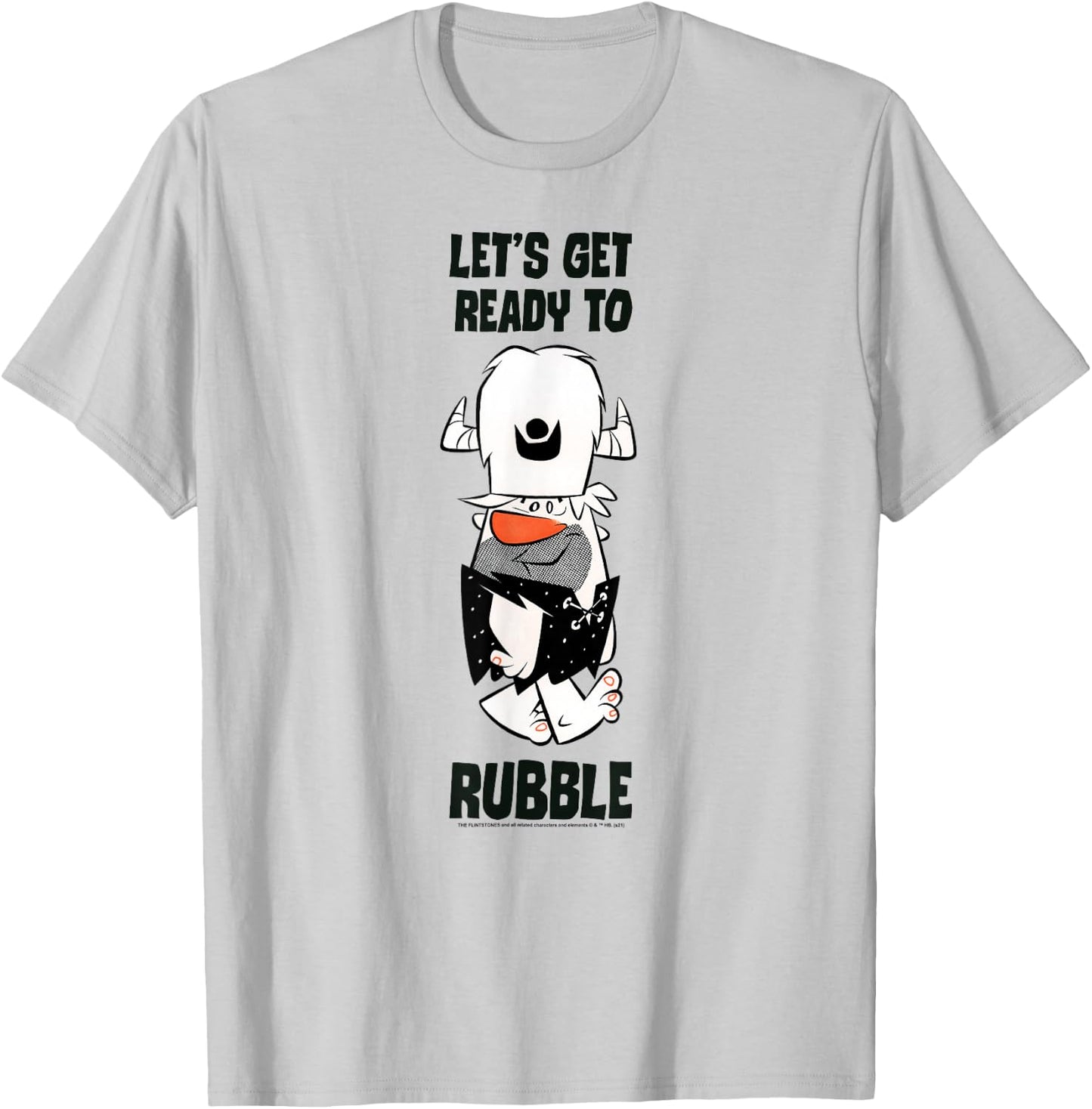 The Flintstones Barney Let's Get Ready to Rubble T-Shirt - T-Shirt | Ash