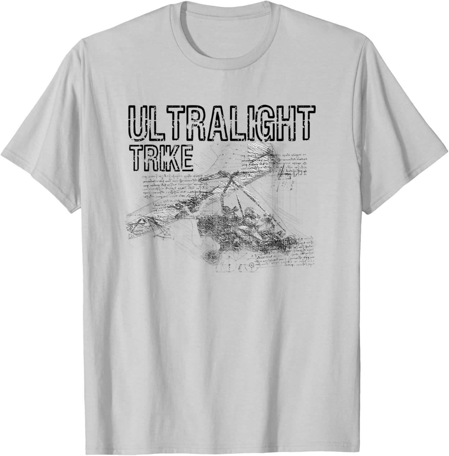 Ultralight Trike Aircraft Microlight Shirt T-Shirt - T-Shirt | Ash