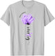 Believe Epilepsy Awareness Purple Ribbon Flower Lovers T-Shirt - T-Shirt | Ash