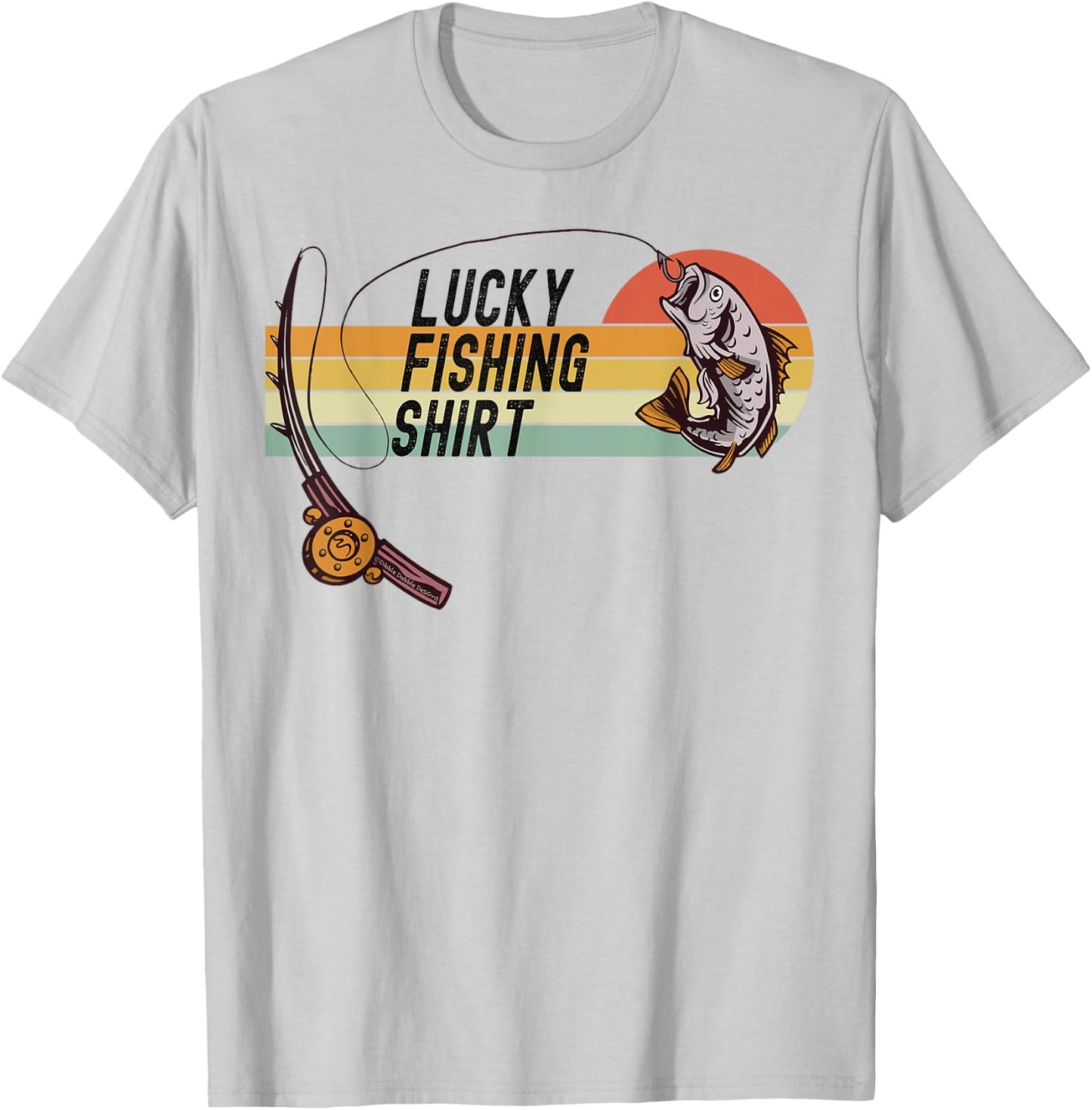 Funny Fisherman's Lucky Fishing Shirt Father's Day T-Shirt - T-Shirt | Ash