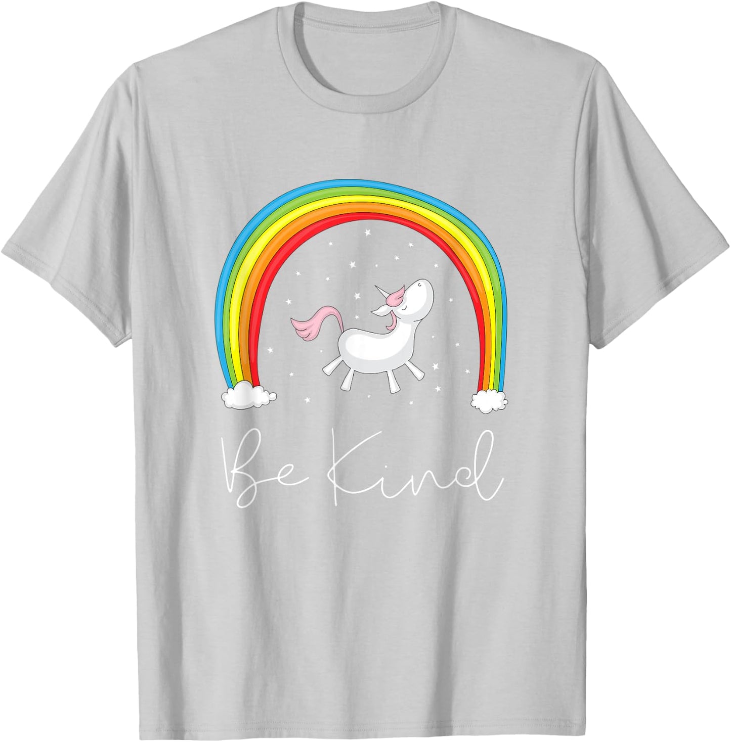 Be kind unicorn rainbow orange anti bullying T-Shirt - T-Shirt | Ash