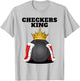 Checkers King Tabletop Board Game Crown Board Gamer T-Shirt - T-Shirt | Ash