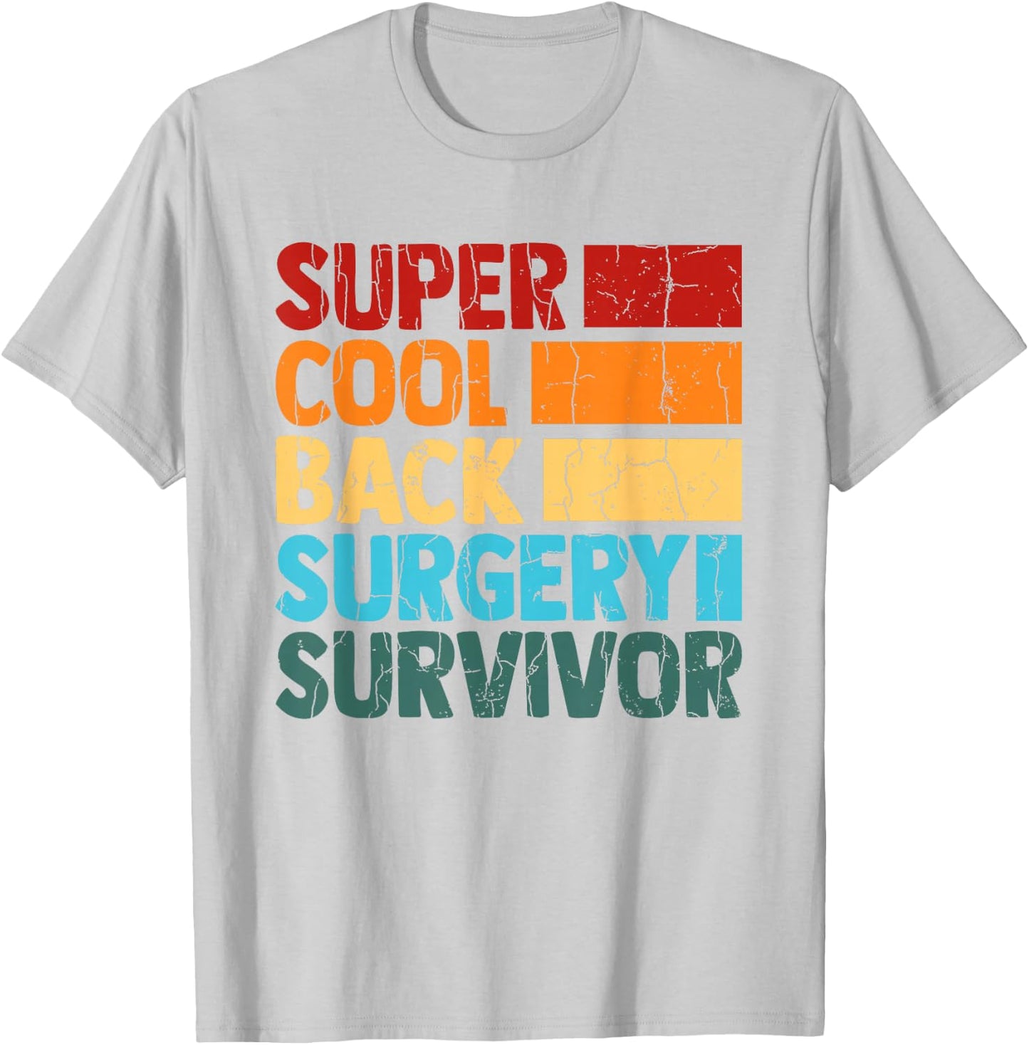Back Surgery Survivor Funny Scoliosis Spinal Graphic T-Shirt - T-Shirt | Ash