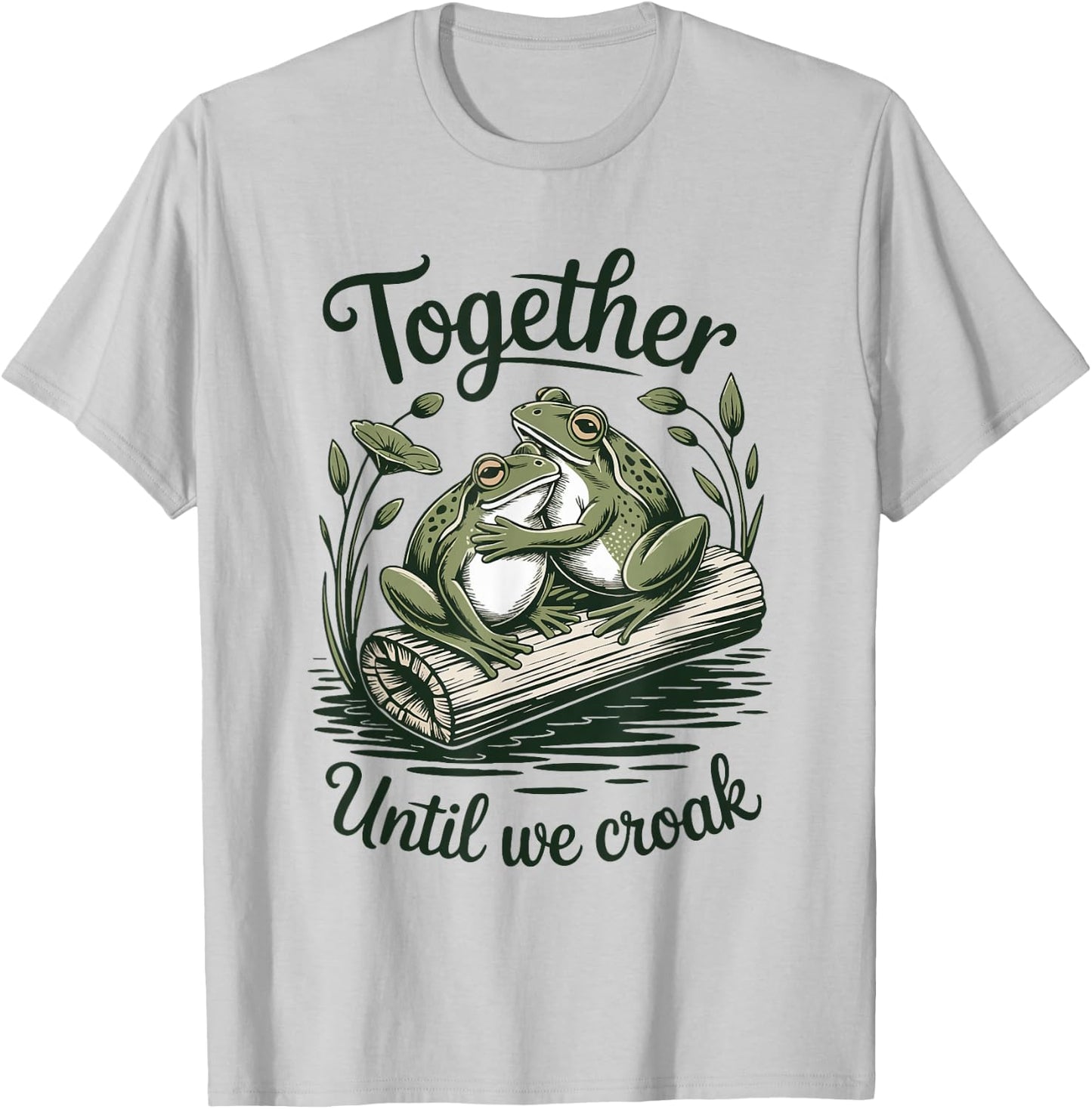 Funny Frog Bride & Groom Honeymoon Style T-Shirt - T-Shirt | Ash