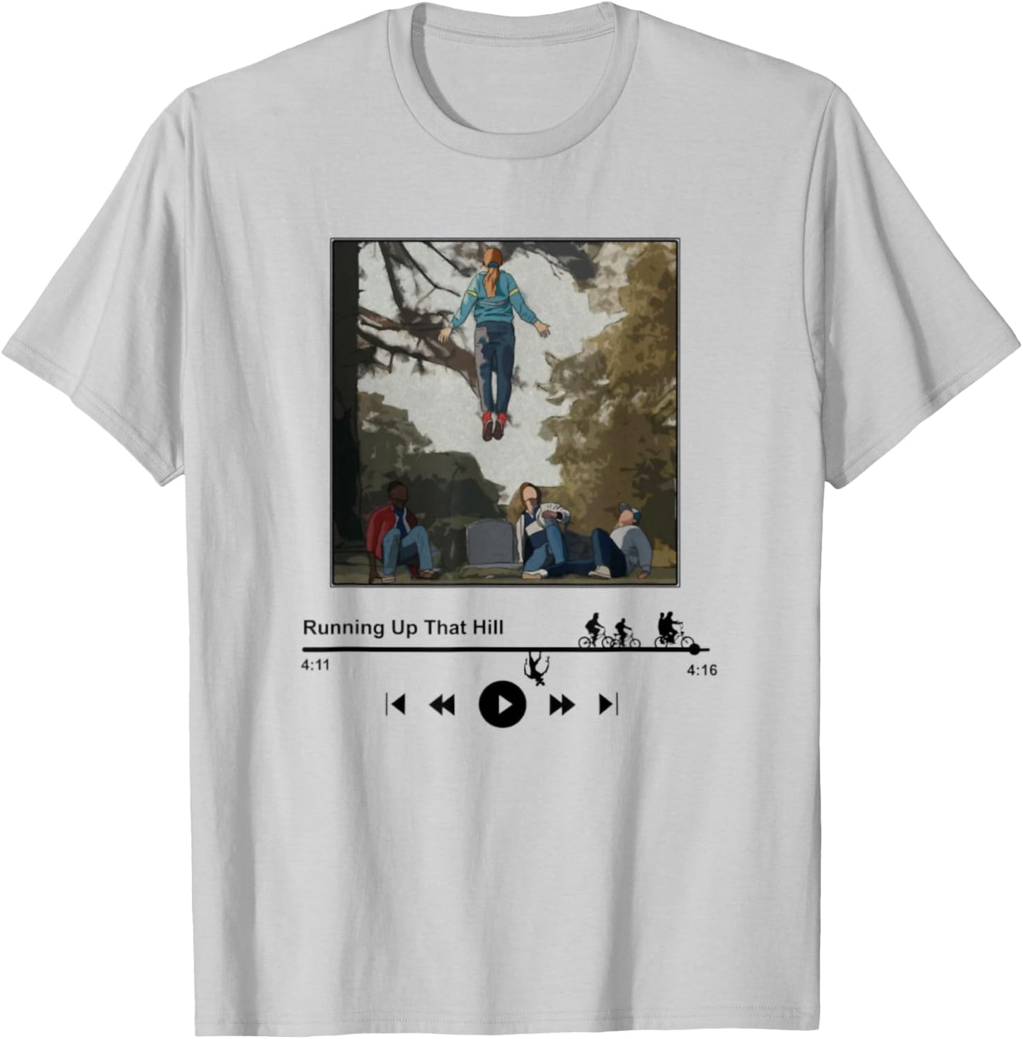 Running Up That Hill T-Shirt - T-Shirt | Ash