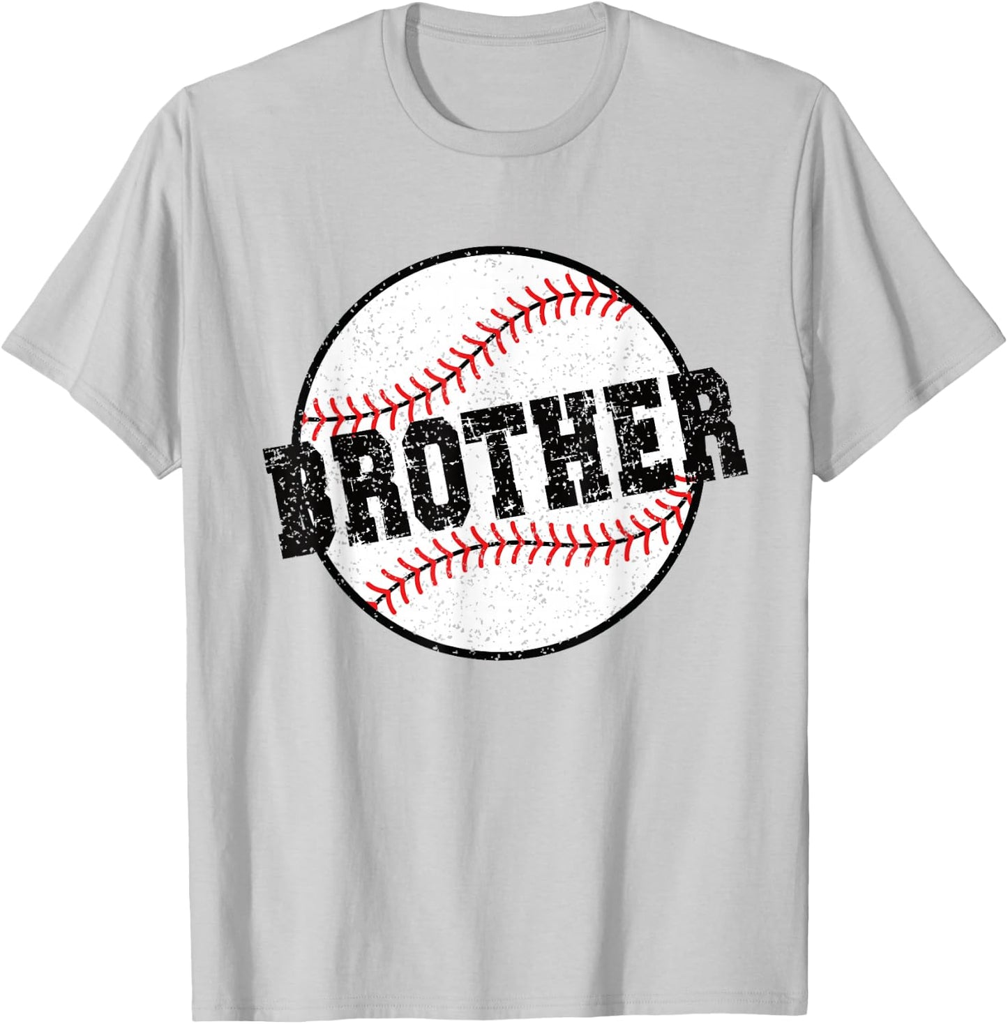 Baseball Brother Of A Baseball Player Brother T-Shirt - T-Shirt | Ash