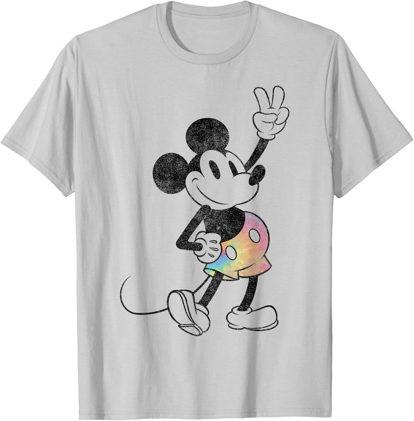 Disney Mickey and Friends Mickey Tie Dye Shorts T-Shirt - T-Shirt | Ash