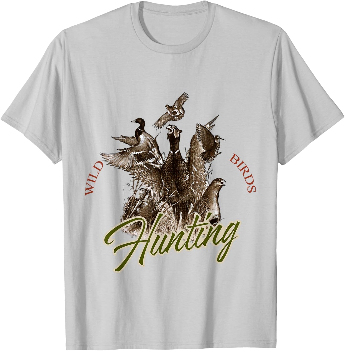 Wild Bird t shirt Wildlife Hunting T-Shirt - T-Shirt | Ash