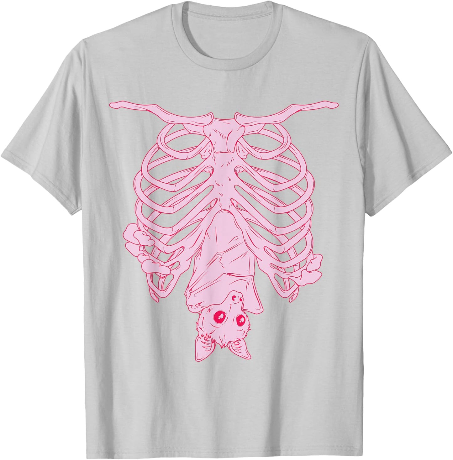 Nu Goth, Witchy Pastel Goth Aesthetic, Creepy Cute Bat T-Shirt - T-Shirt | Ash