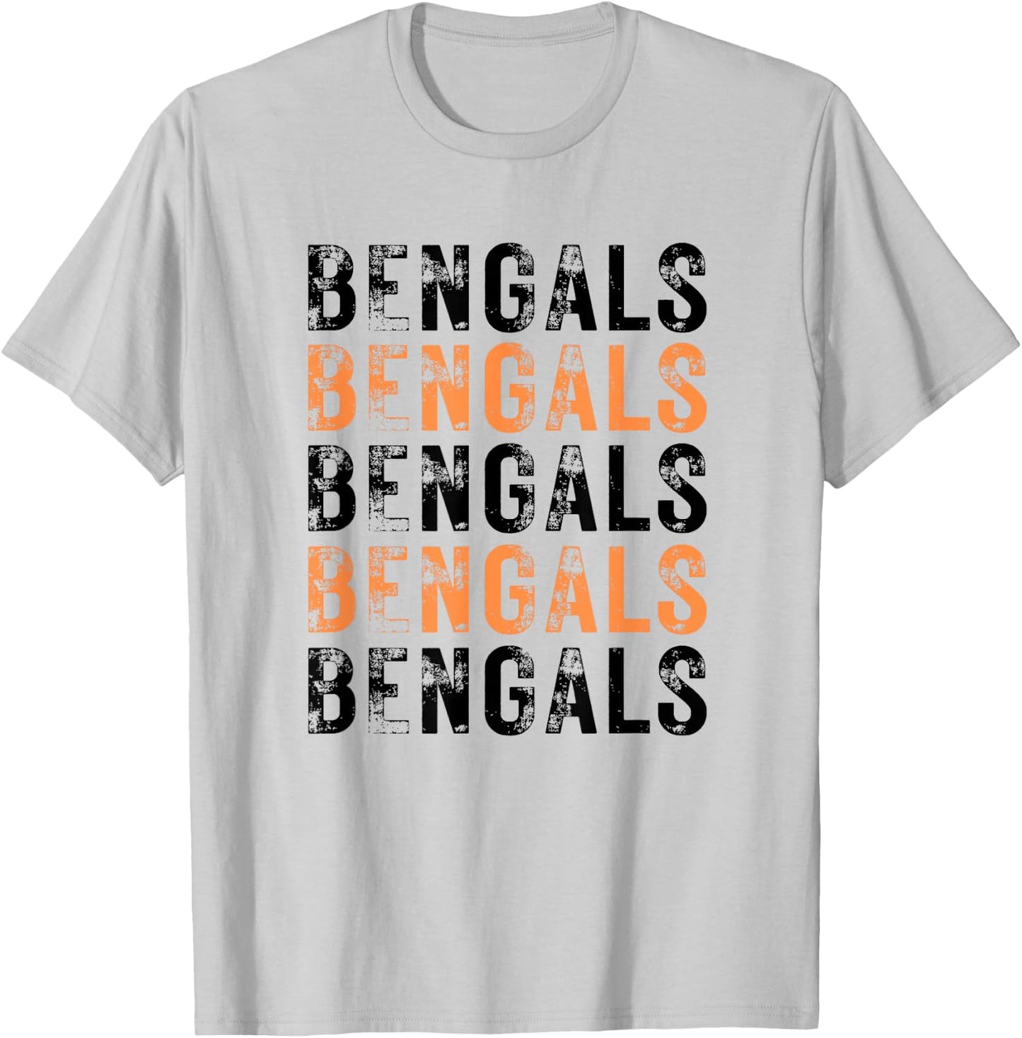 Distressed Bengals T-Shirt - T-Shirt | Ash