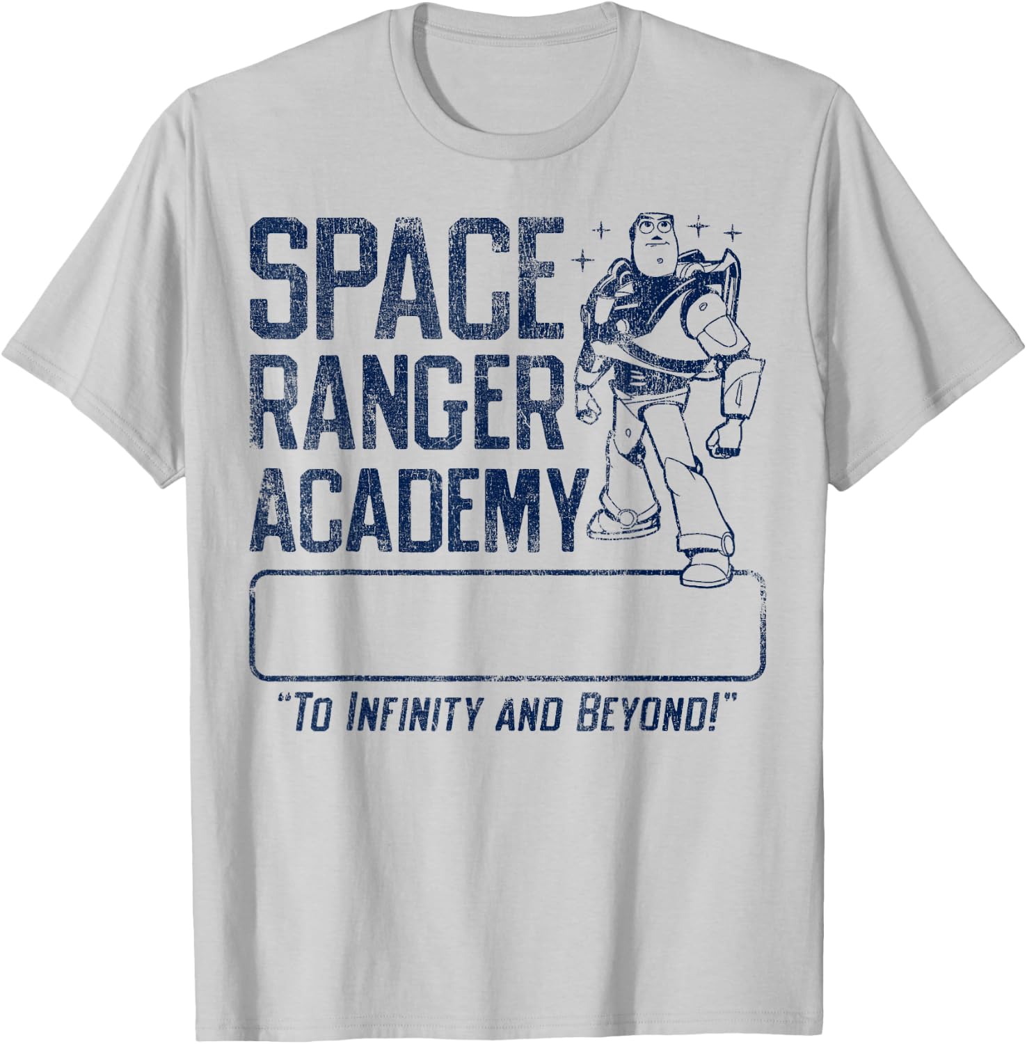 Disney Pixar Toy Story Buzz Lightyear Space Ranger Academy T-Shirt - T-Shirt | Ash