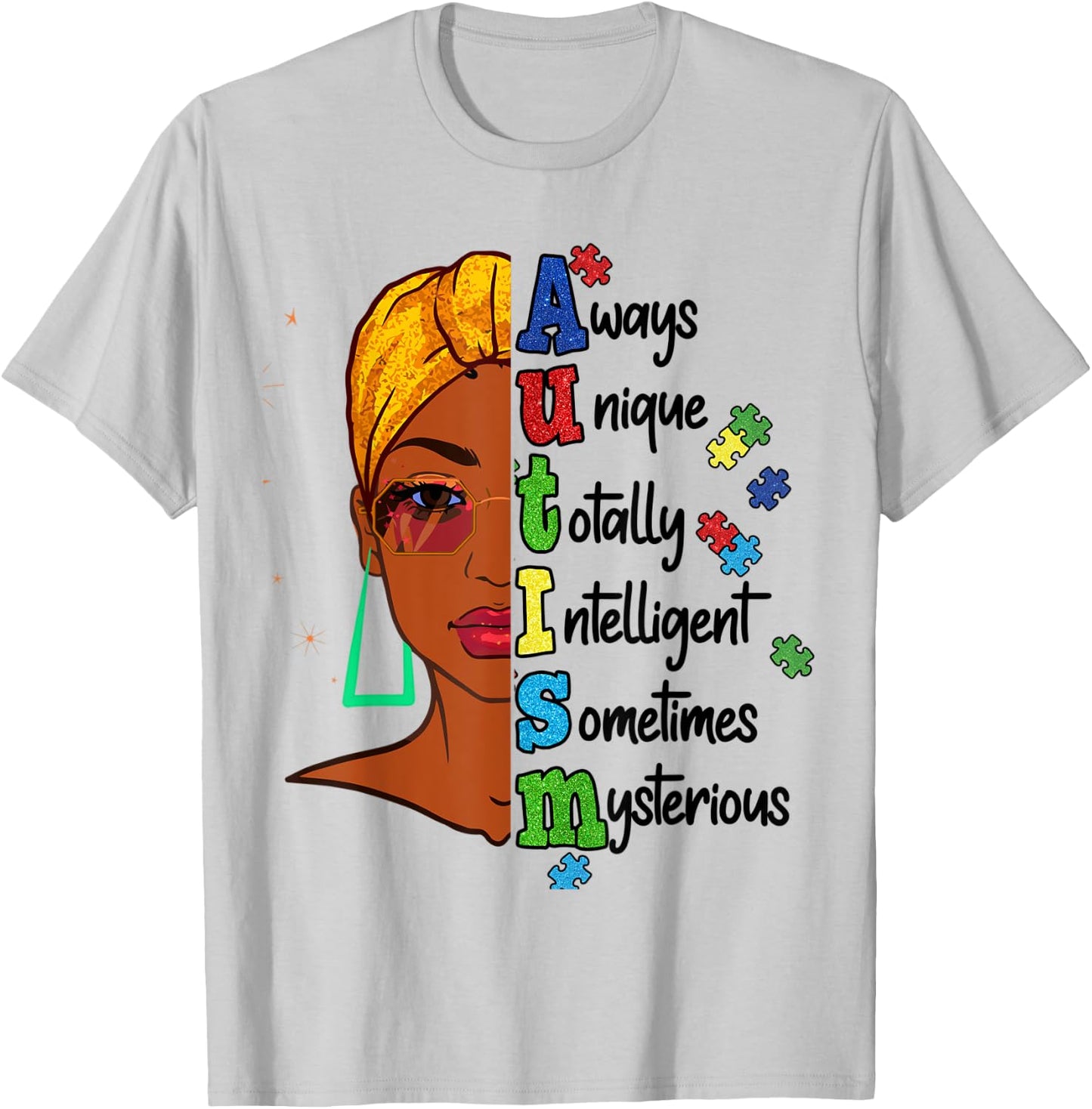 Autism Awareness Month Queen Love Support Women Kid Girls T-Shirt - T-Shirt | Ash
