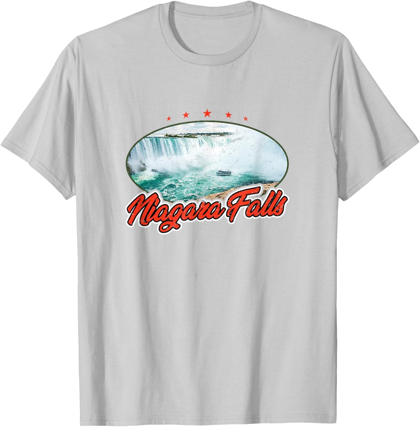 Niagara Falls Phototext T-Shirt - T-Shirt | Ash