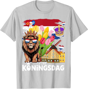Nederland Flag Outfit Idea For Kids & Koningsdag King’s Day T-Shirt - T-Shirt | Ash