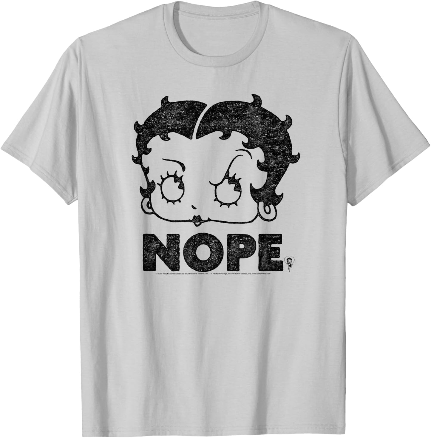Betty Boop Boop Nope T-Shirt - T-Shirt | Ash