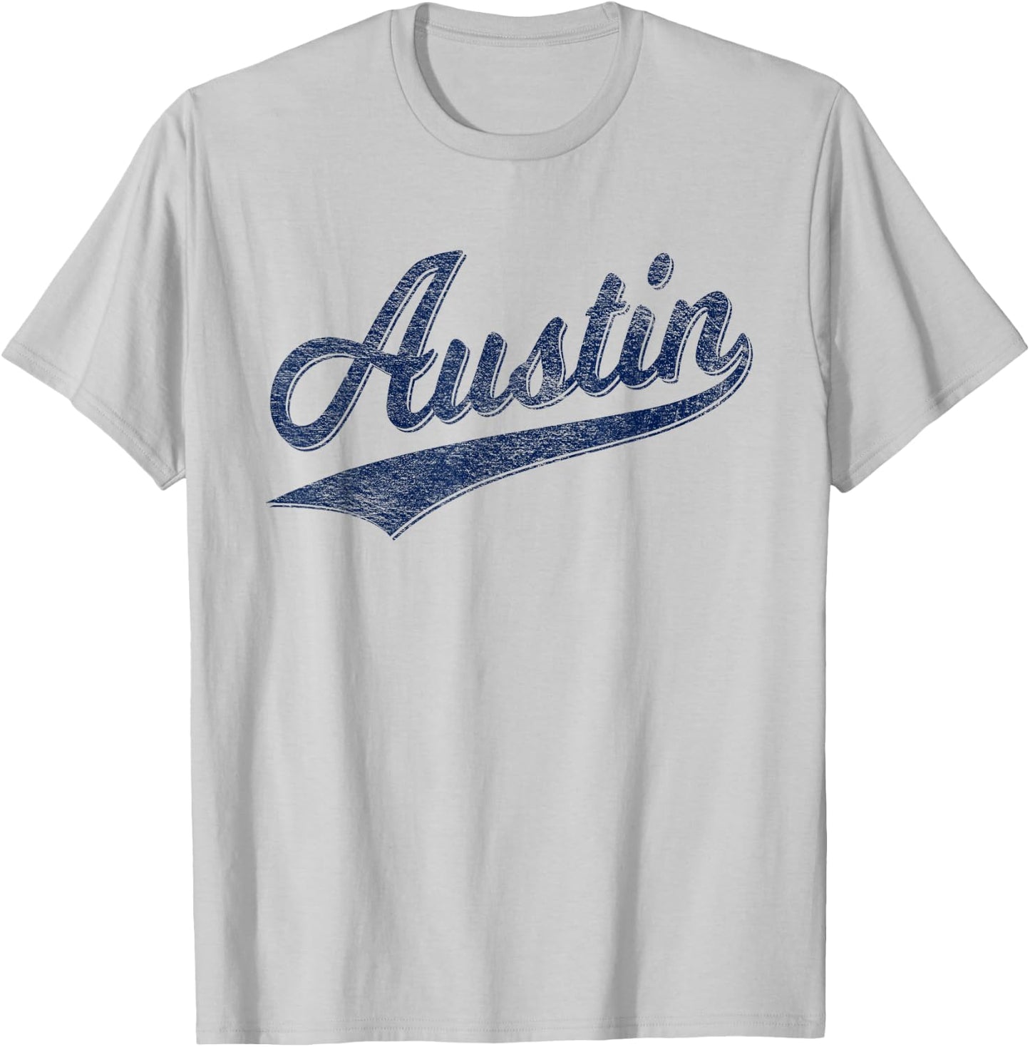 Austin Texas Varsity Script Vintage Sports Jersey Style T-Shirt - T-Shirt | Ash