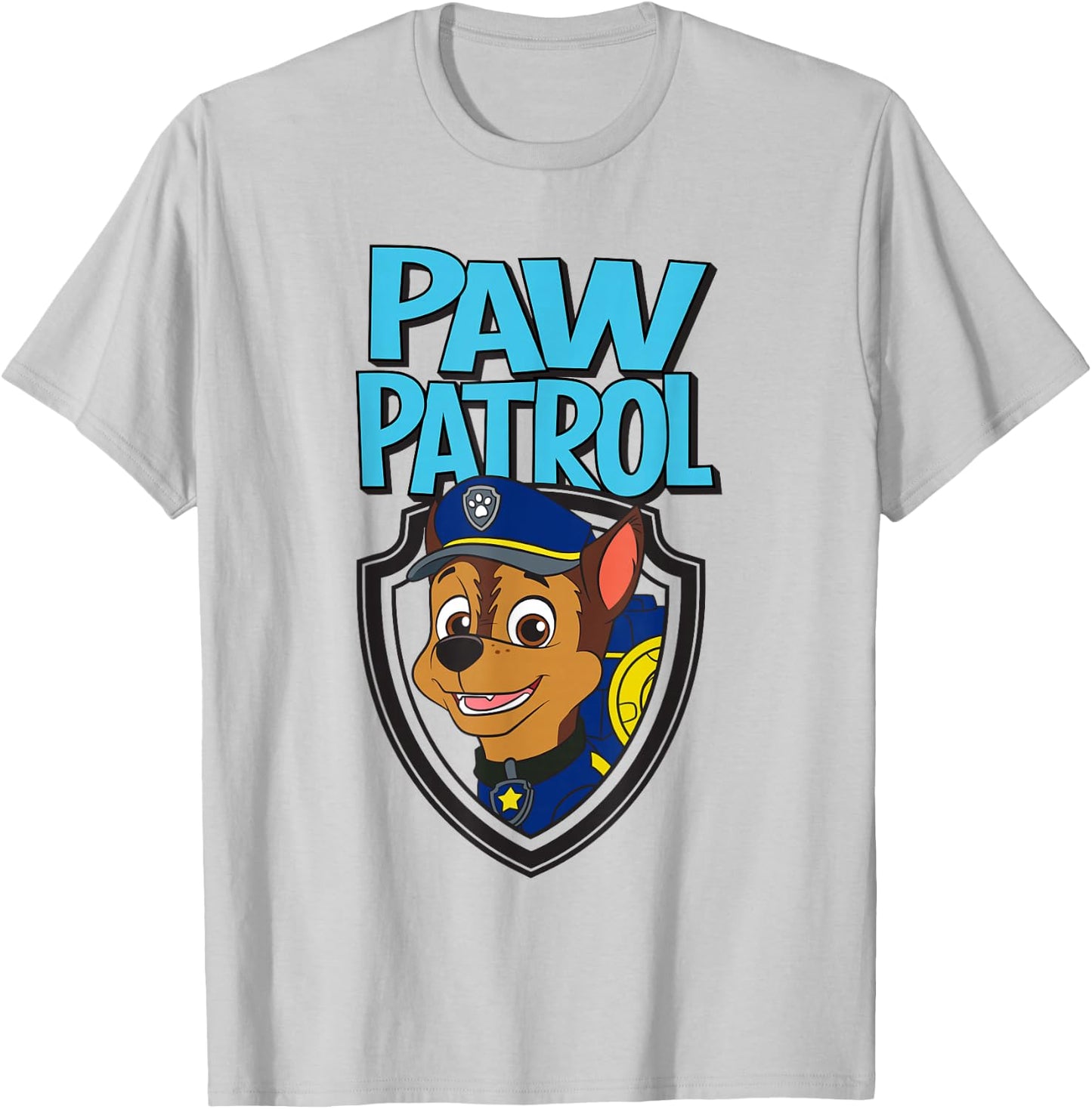 Paw Patrol Chase in Badge Nickelodeon T-Shirt - T-Shirt | Ash