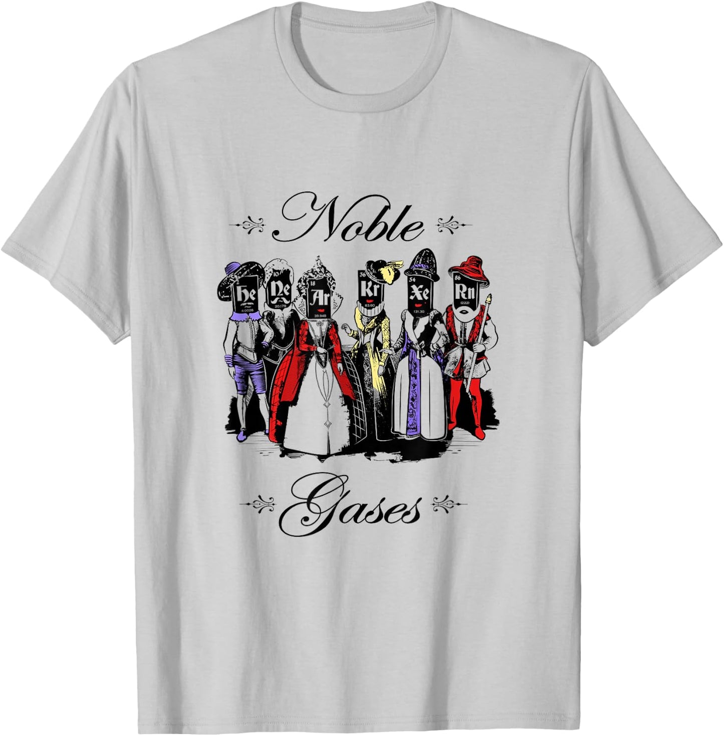 Funny Science - Noble Gases - Men & Women Science Sh T-Shirt - T-Shirt | Ash