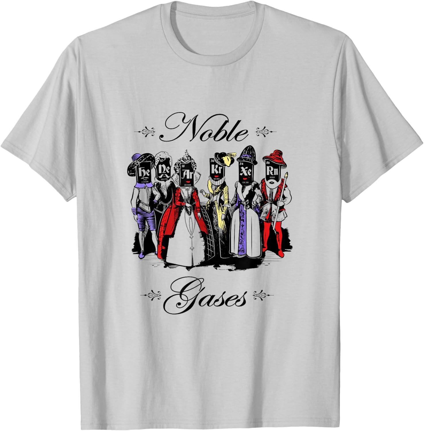 Funny Science - Noble Gases - Men & Women Science Sh T-Shirt - T-Shirt | Ash