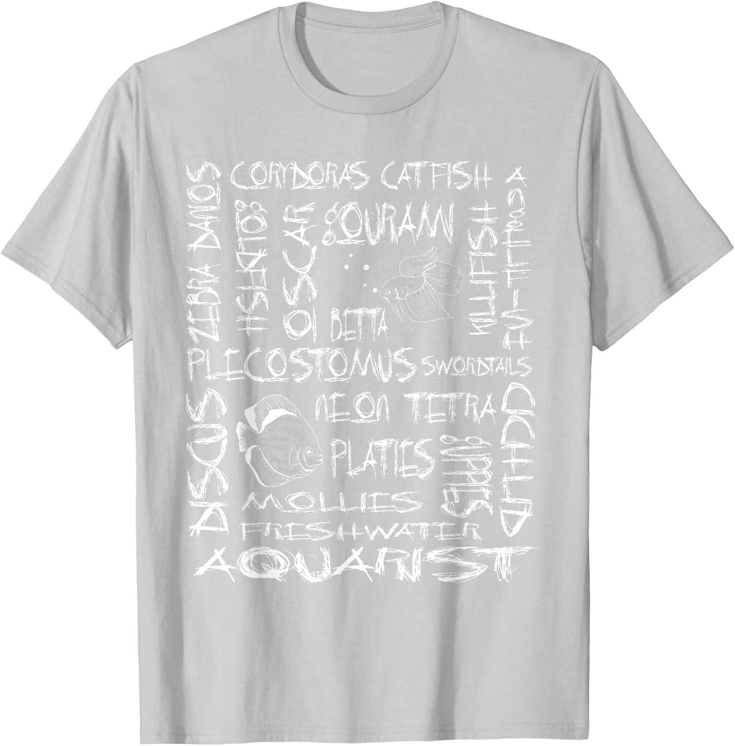 Aquarist Gifts Hobbyist Gifts Freshwater Aquarium Fishes T-Shirt - T-Shirt | Ash
