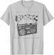 Run DMC Official Boombox Charcoal Sketch T-Shirt - T-Shirt | Ash