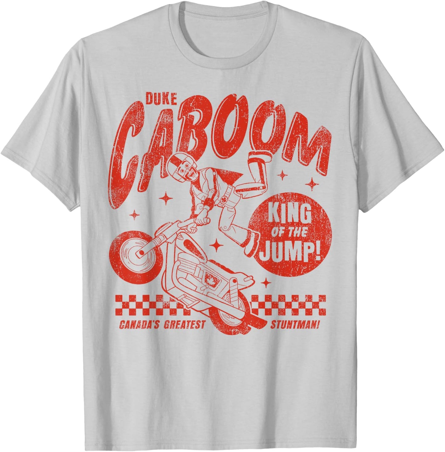 Disney Pixar Toy Story 4 Duke Caboom Outline Sketch T-Shirt - T-Shirt | Ash