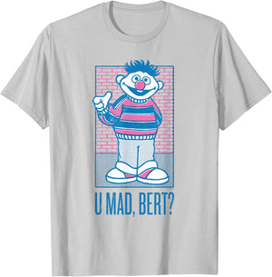 Sesame Street Ernie You Mad, Bert? T-Shirt - T-Shirt | Ash