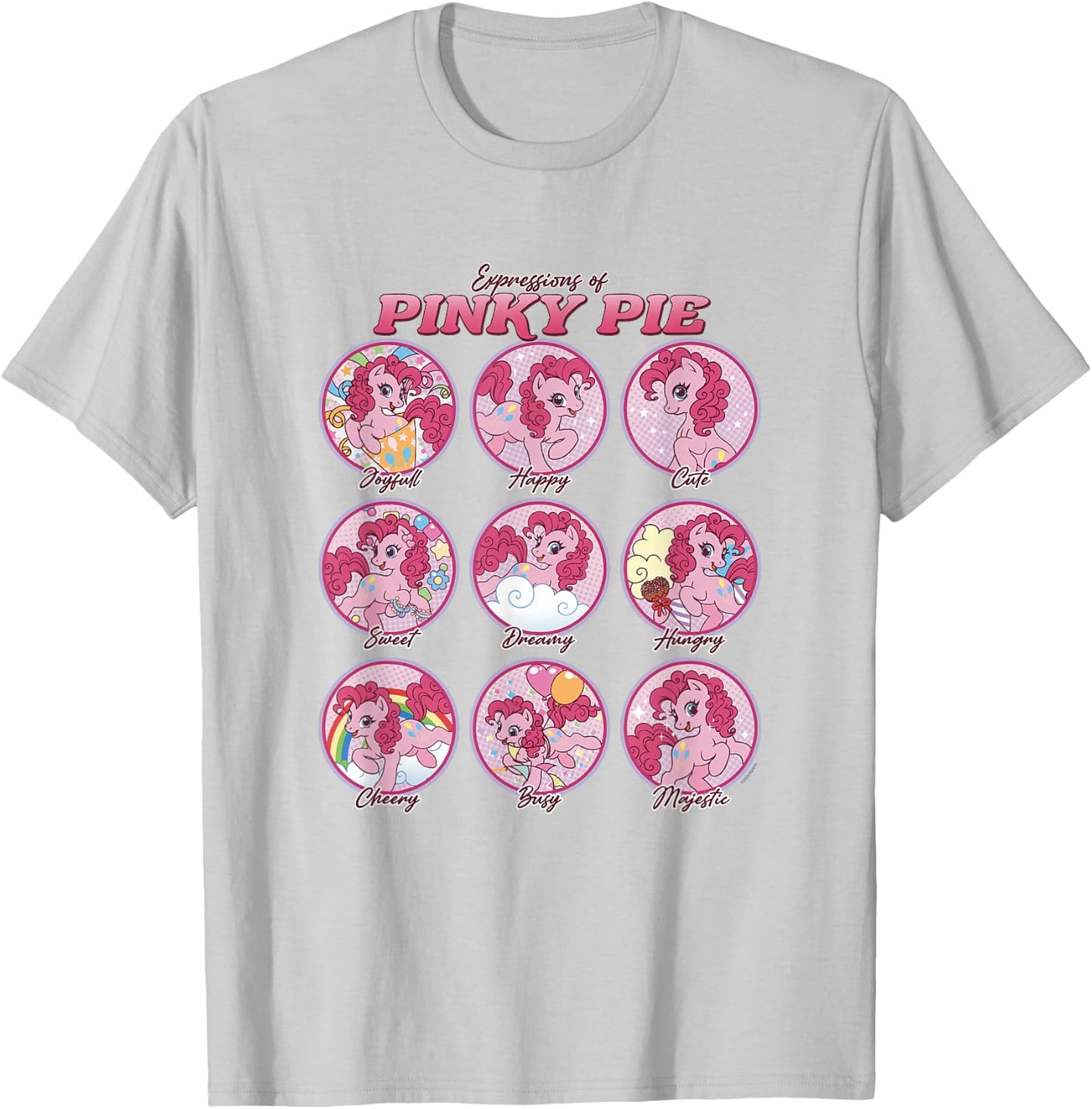My Little Pony: Friendship is Magic Expressions of Pinky Pie T-Shirt - T-Shirt | Ash