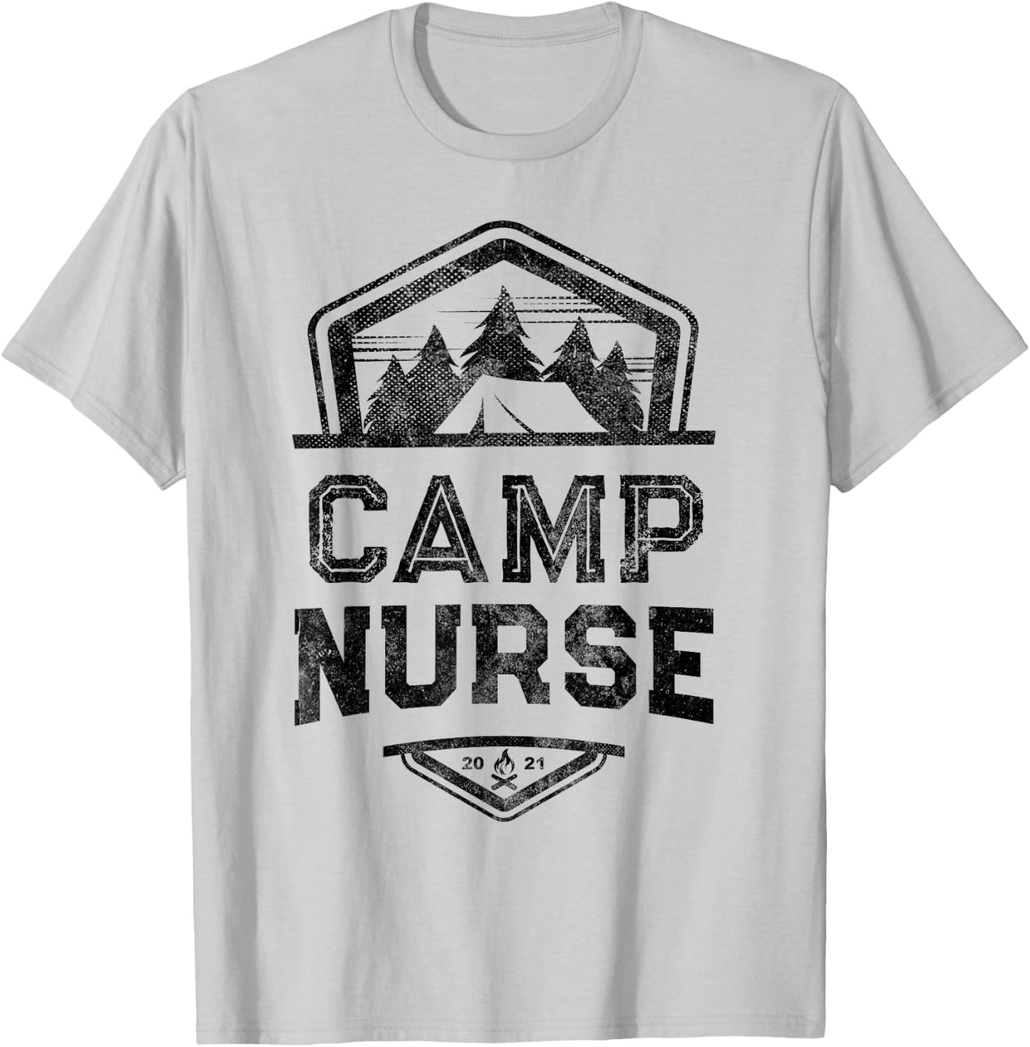 Vintage CAMP NURSE Medical Staff Summer Campground Crew T-Shirt - T-Shirt | Ash