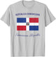 Dominican Republic Flag T-Shirt - T-Shirt | Ash
