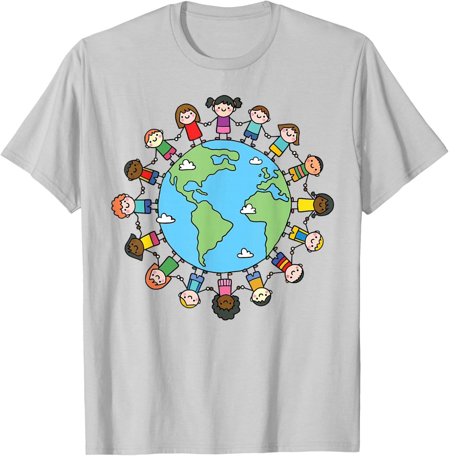 Earth Day 2026 Boys Girls Environment Nature Planet Teacher T-Shirt - T-Shirt | Ash