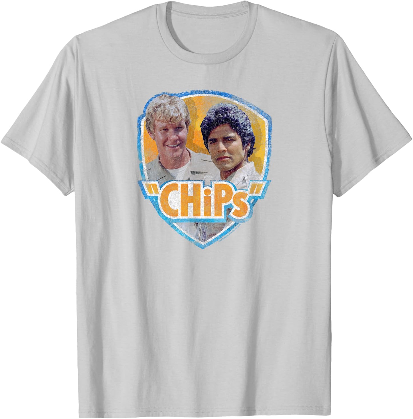 Chips TV Series Characters T-Shirt - T-Shirt | Ash
