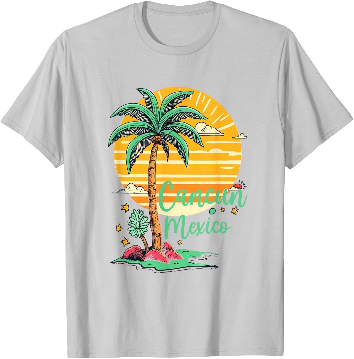 Cancun Mexico Souvenir Family Matching Vacation Men Women T-Shirt - T-Shirt | Ash