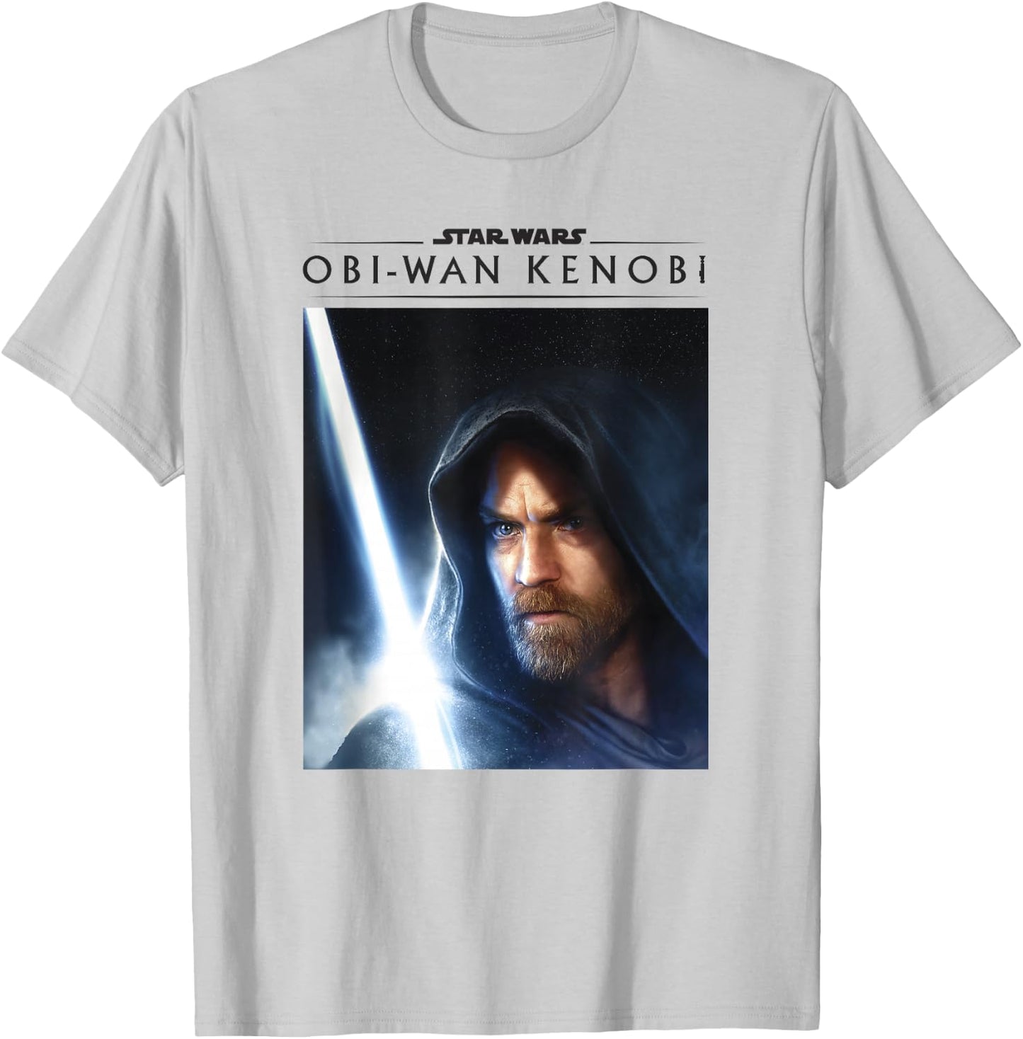 Star Wars: Obi-Wan Kenobi Big Face Lightsaber Poster T-Shirt - T-Shirt | Ash