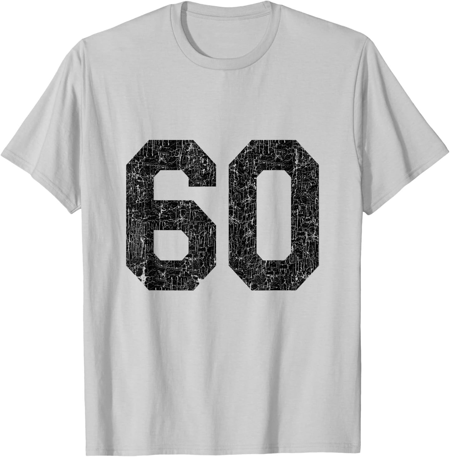 #60 Jersey Uniform Varsity Sports Number, 60th Birthday T-Shirt - T-Shirt | Ash
