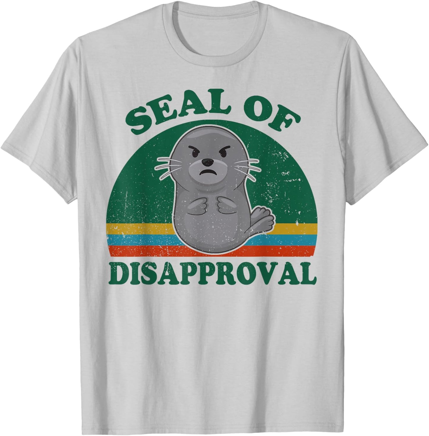 Funny Seal of Disapproval for Beach Ocean Animal Lover T-Shirt - T-Shirt | Ash