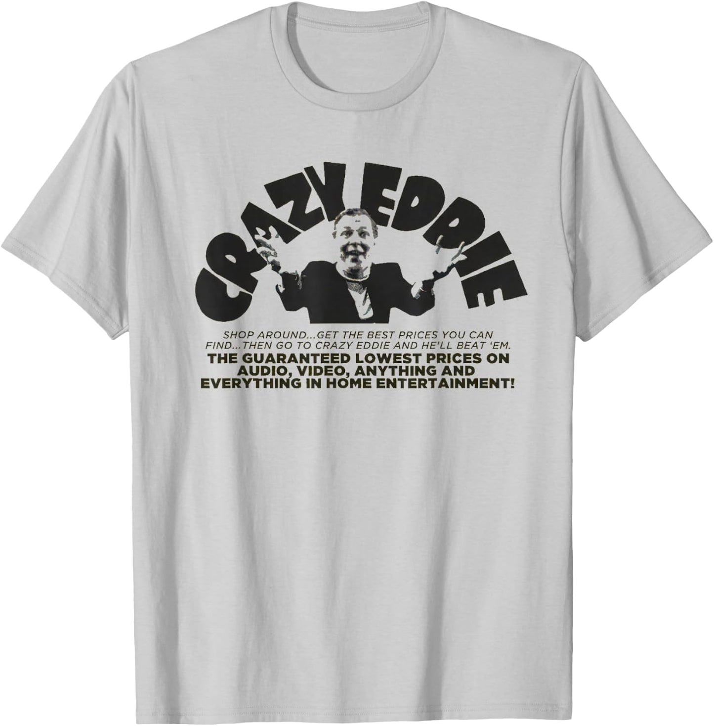Crazy Eddie Department Store Retro Vintage T-Shirt - T-Shirt | Ash