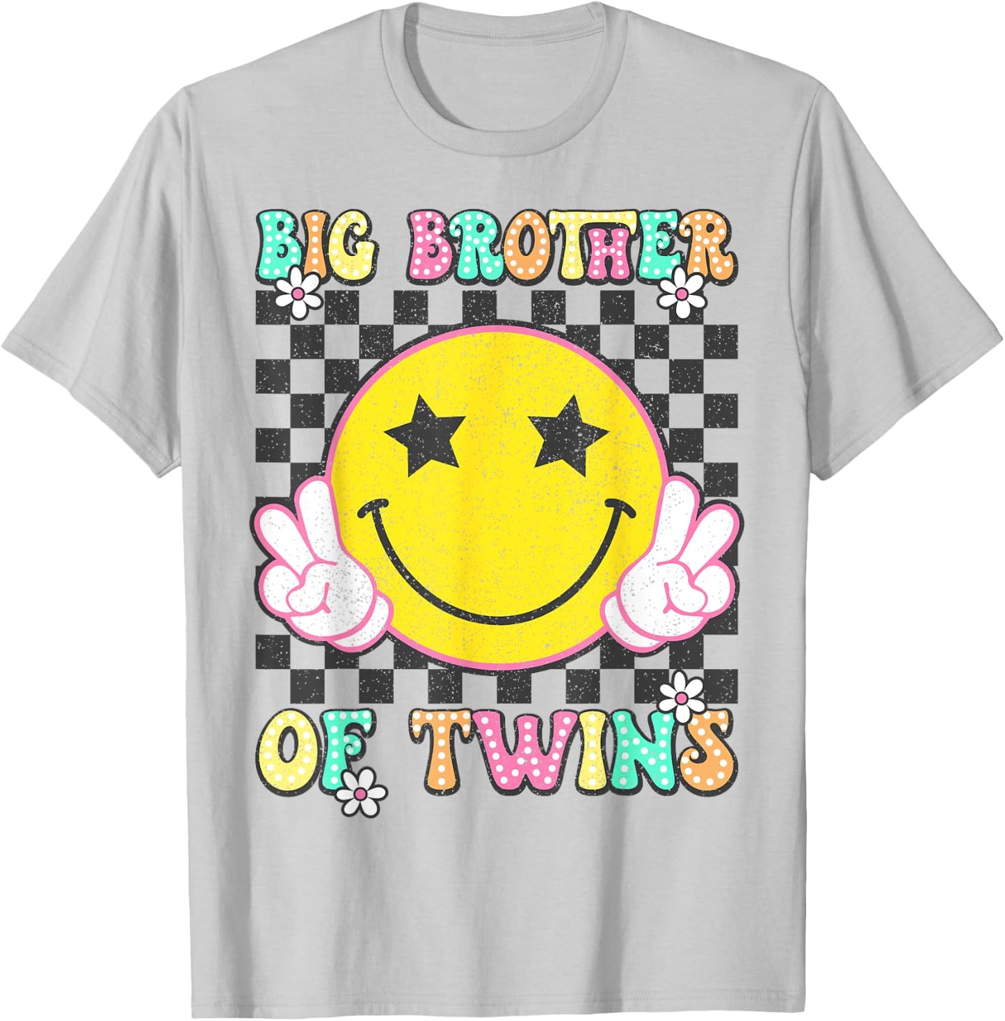 Big Brother Of Twins Older Brother of Twin Announcement T-Shirt - T-Shirt | Ash