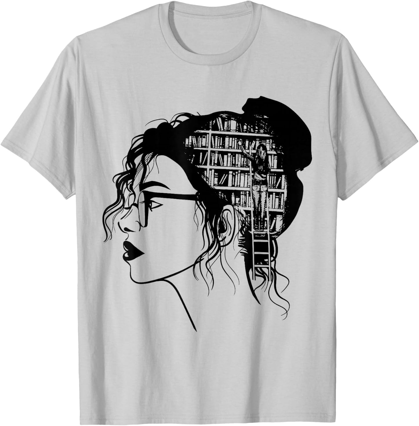 Just A Girl Who Loves Books Lady Library Women Funny Gift T-Shirt - T-Shirt | Ash