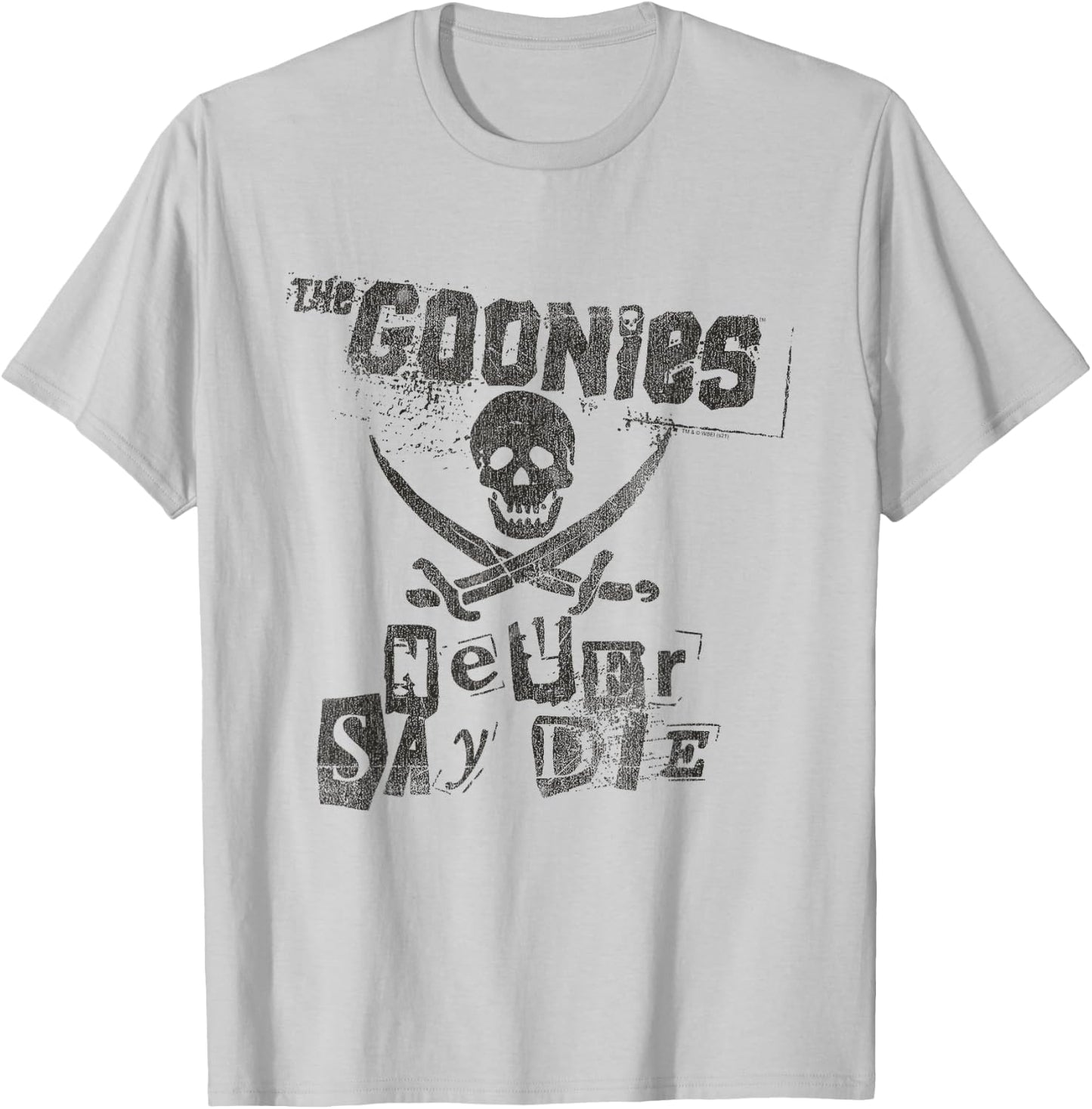 The Goonies Never Say Die Punk Letters Movie T-Shirt - T-Shirt | Ash
