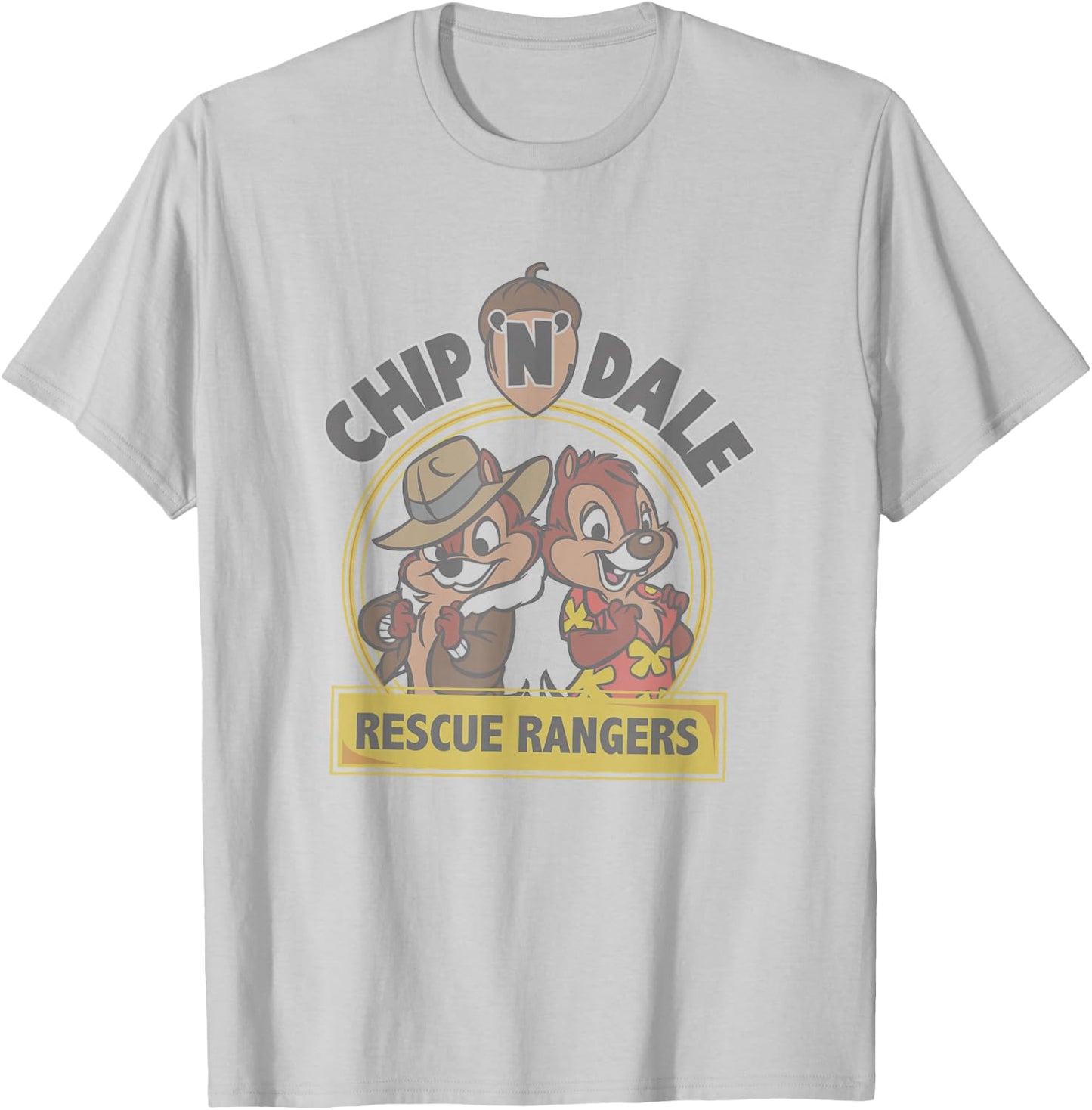 Disney Chip 'n' Dale Rescue Rangers Iconic Logo T-Shirt - T-Shirt | Ash