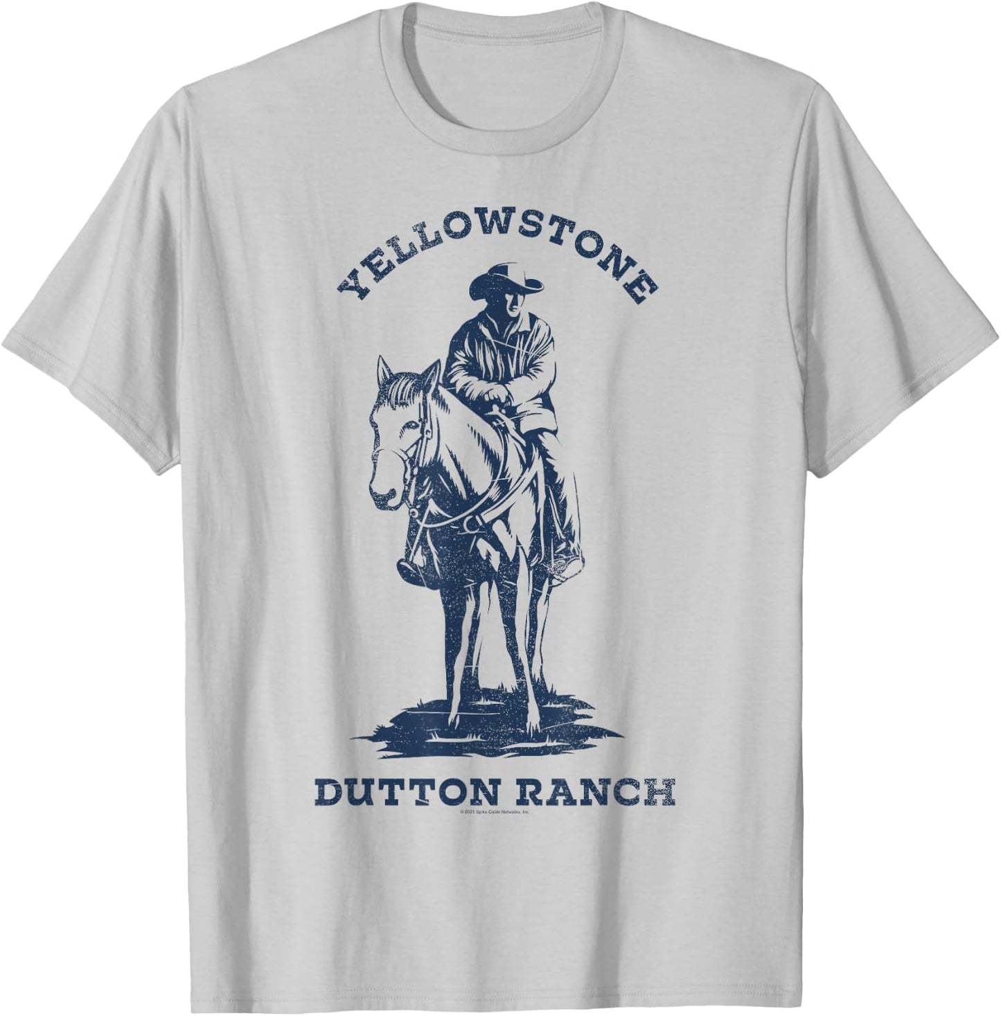 Yellowstone Navy Cowboy Dutton Ranch T-Shirt - T-Shirt | Ash