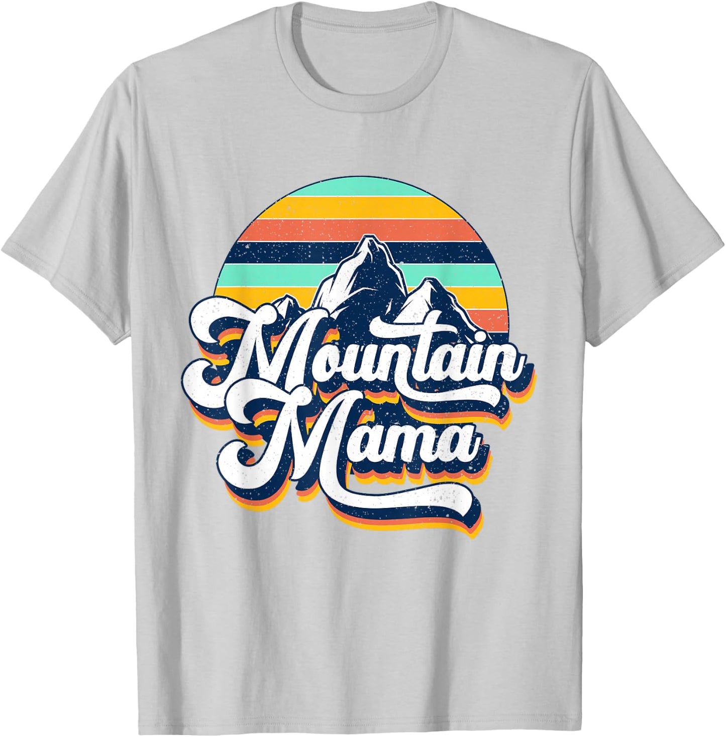 Retro Vintage Mountain Mama Life Cute Mother's Day T-Shirt - T-Shirt | Ash