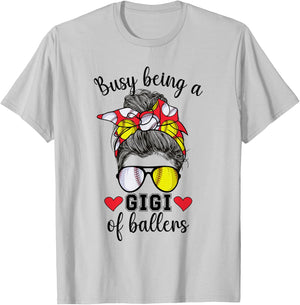 Softball Baseball Gigi Of Ballers Baseball Softball Gigi T-Shirt - T-Shirt | Ash