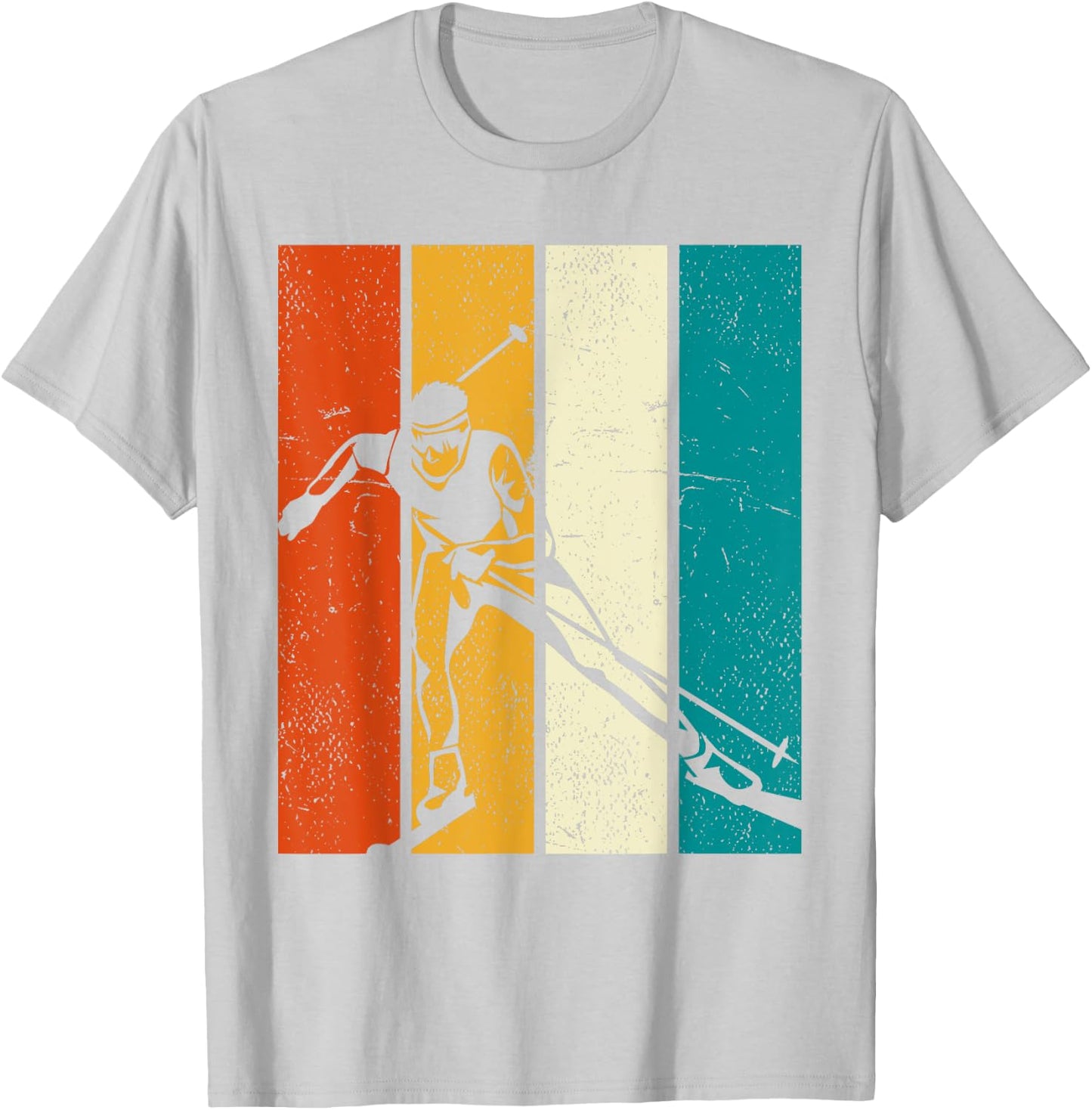 Retro Ski T-Shirt - T-Shirt | Ash