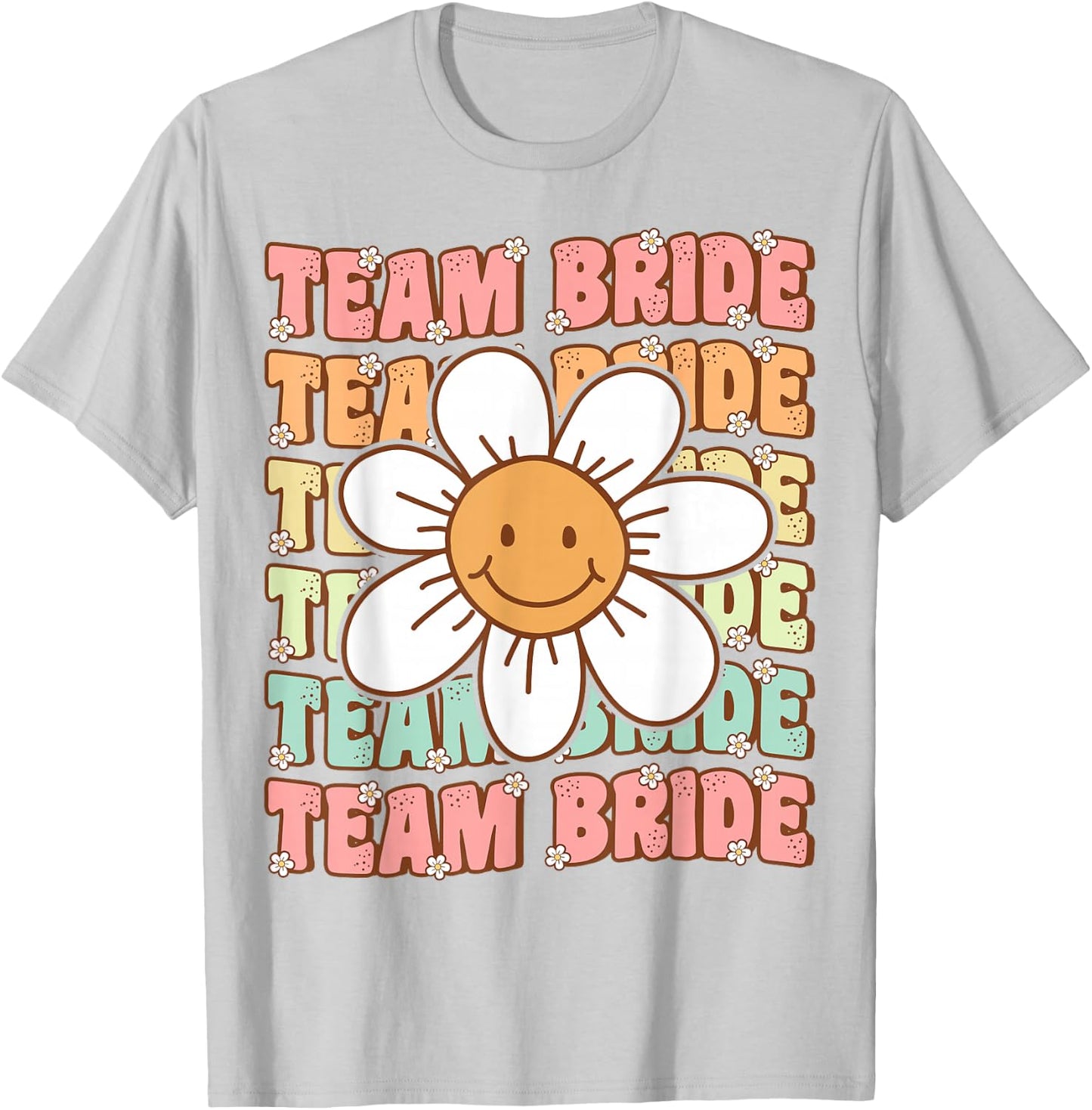 Groovy Team Bride Bridesmaid Bachelorette Party Wedding T-Shirt - T-Shirt | Ash