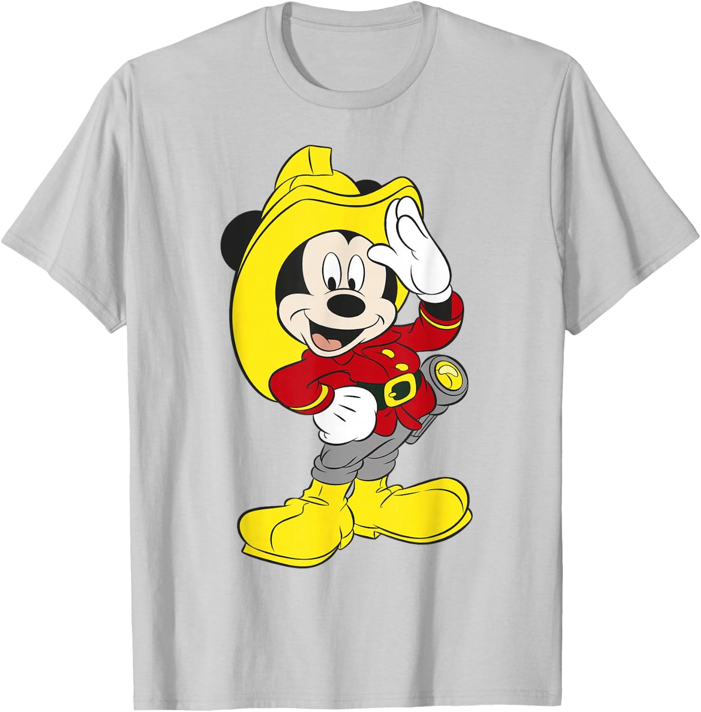 Disney Mickey Mouse Firefighter Outfit T-Shirt - T-Shirt | Ash